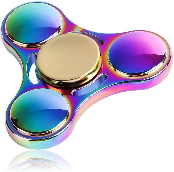 Lumturi ハンドスピナー 指スピナー Hand spinner ストレス解消 集中力を高める 高速回転 (S1虹色) - 1