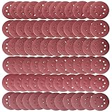 Teenitor サンディングディスク サンディングパット サンダーペーパー 125mmφ 72枚 木工用 研磨 サンダー用紙やすり #40#60#80#180#240#320