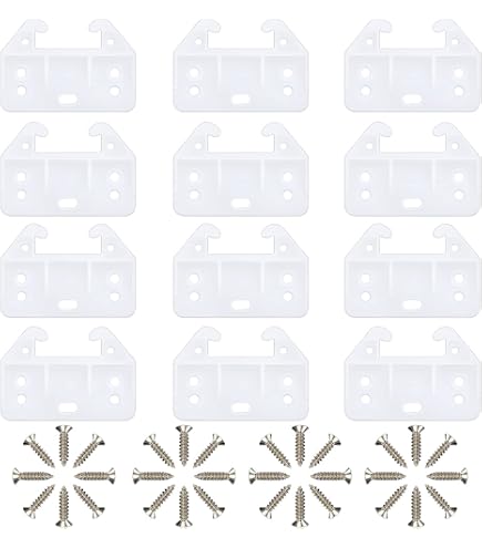 HONSNkS 10 Pcs Plastic Drawer Track Guides With Screws - Replacement Parts For Dressers & Cabinets - View #5
