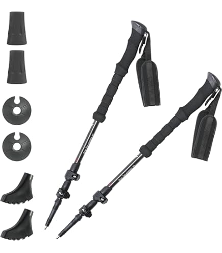 Amazon | トレッキングポール 2本セット アルミシャフト GY 115cm 3031