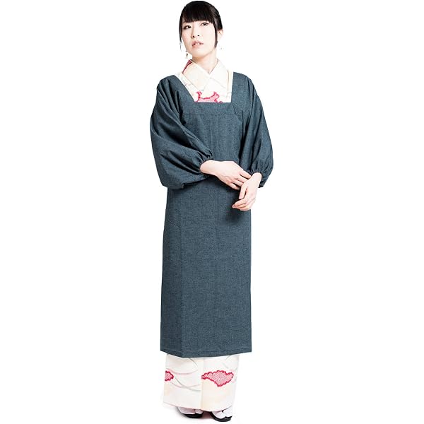 Amazon.co.jp: 割烹着 着物用 エプロン 日本製 [なごみや] 和装 割烹着