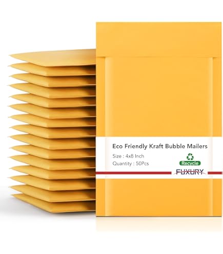 Filo 6 Mm Busta Imbottita Kraft Riciclabile - Misura 6x10 Pollici (#0) - Per Spedizioni E Invii Cavo 2x10