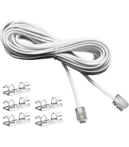 Amazon | ミヨシ MCO 6極2芯モジュラーケーブル RJ11 白 10m DC-210/WH