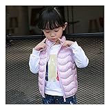 秋冬　子供服　暖かい　波紋　厚手　ベスト　着心地良い　保温する　防寒　ピンク　120