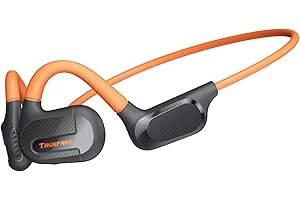 TRUEFREE Open Ear Headphones, Air Conduction Bluetooth 5.3 Wireless Earbuds for Sports, Dual Microphones Clear Calls, 15 Hour
