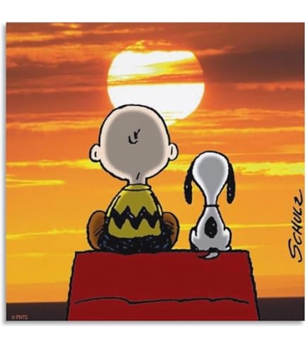 Amazon.co.jp: スヌーピーの油絵 Snoopy ポスター 装飾 絵