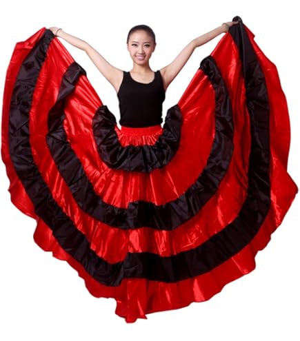 フラメンコ　社交ダンス　ペチコート　赤 フラメンコ衣装 ペチコート【赤】 スカート ダンス衣装 ロングスカート