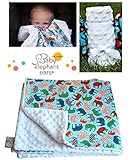 ベビーエレファントイアーズ(Baby Elephant Ears) ベビー&キッズブランケット/ブルーエレファント/リバーシブルタイプ/XLblanket [並行輸入品]