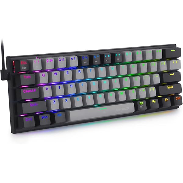 Amazon.co.jp: E-YOOSO 60%有線メカニカルゲーミングキーボード RGB 