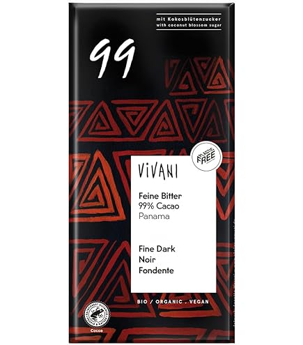 Amazon | ViVANI ｵｰｶﾞﾆｯｸ ﾀﾞｰｸﾁｮｺﾚｰﾄ75％×5個 JAN：4044889002713