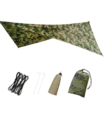Amazon | Lynx Cabin タープ 迷彩 300×290cm 3～4人用 防水 テント