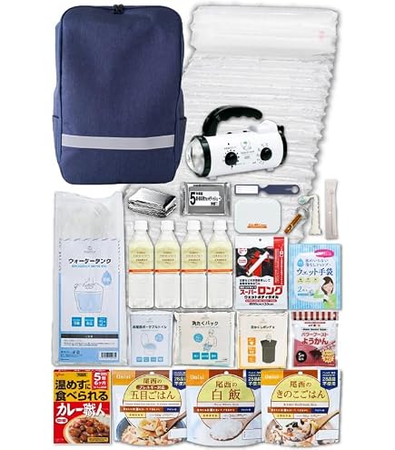 Amazon.co.jp: 【天通ライト】防災セット 2 人用 食品付き 70 点