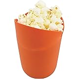 ファイン ポップコーンメーカー 電子レンジ 調理 レンチン POPCORN 家庭用 手作り おやつ FIN-750 オレンジ 約上直径11×下直径8×高15㎝