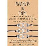 YJT Partners in Crime for 2 Best Friends Handcuff BFF Bracelets Girls Women Friendship Bracelets for Couples, Mom and Daughte