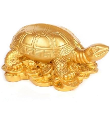 Amazon.co.jp: 金運亀の像 真鍮製亀のフィギュア ミニチュア 亀