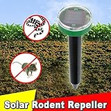 (1台セット) 庭の庭太陽光発電モル、マウスハタネズミ、料金、ヘビ、害虫やげっ歯類リペラのための齧歯類音波リペラー害虫駆除
