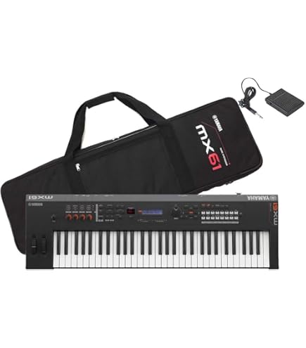 ヤマハ　YAMAHA 61鍵シンセサイザー　MX61BK　専用ケース付 極美品 美品】YAMAHA MX61 BK シンセサイザー 61鍵 ※専用ケース付