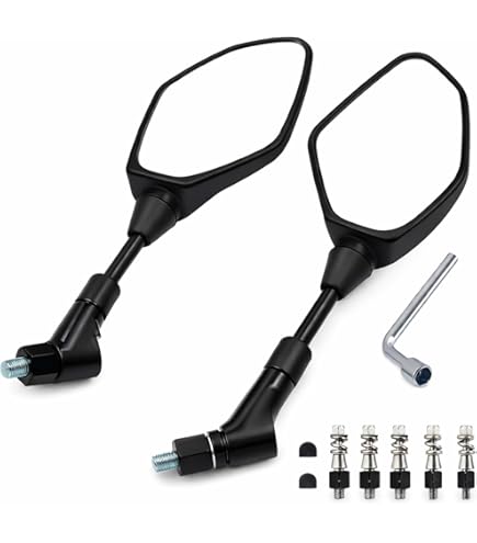 Amazon | ELIFEPARTS バイク用 ハンドルミラー 適合 MT-07 MT-09