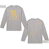 Amazon 桜ファッション さそり座 蠍座 Scorpius 星座 ゴールド ラメ ｃタイプ 長袖 メンズ Tシャツ Tシャツ カットソー 通販