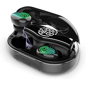 Bluetooth イヤホン 【最新版 第2世代 Bluetooth5.0+EDR搭載 即時接続】 CVC8.0ノイズキャンセリング IPX8級防水 イヤホン 135時間連続駆動 超大容量充電ケース付き LEDディスプレイ電量表示 片耳/両耳 左右分離型 マイク内蔵 Hi-Fi高音質 3Dステレオサウンド AAC/Siri対応 iOS/Android対応 技適認証済 イヤホン ワイヤレス