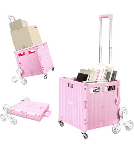 Inspired Living Ultra-Slim Rolling Collapsible Storage Pack-N-Roll Utility-carts, With 4 thumbnail image