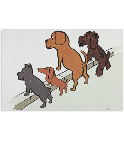 レイモン・サヴィニャック 4匹の犬 フランスOVIL製プリント 復刻板 ポスター Amazon.co.jp: レイモン・サヴィニャック 4匹の犬 アートポスター