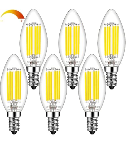 Amazon | Acidea C35 シャンデリア電球 6個入り 60W形相当 E12口金 LED