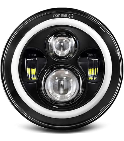 Amazon | Largoods バイク用 LED ヘッドライト 7インチ デイライト機能