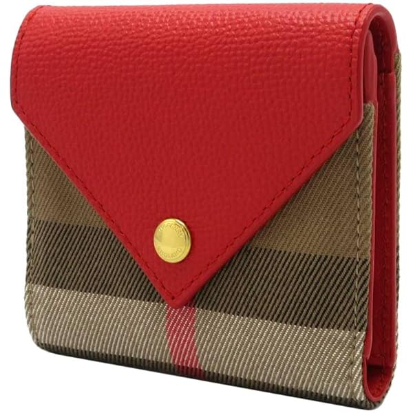 ※てて※BURBERRY レッドレザー 三つ折り財布 Amazon | [BURBERRY] バーバリー 財布 レディース 三つ折り