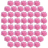 Kicode バラの花のブーケ フォーム 5のパック 人工的な 2.4インチ 14色 ウェディングブーケセンターピースパーティーベビーシャワーデコレーションDIY