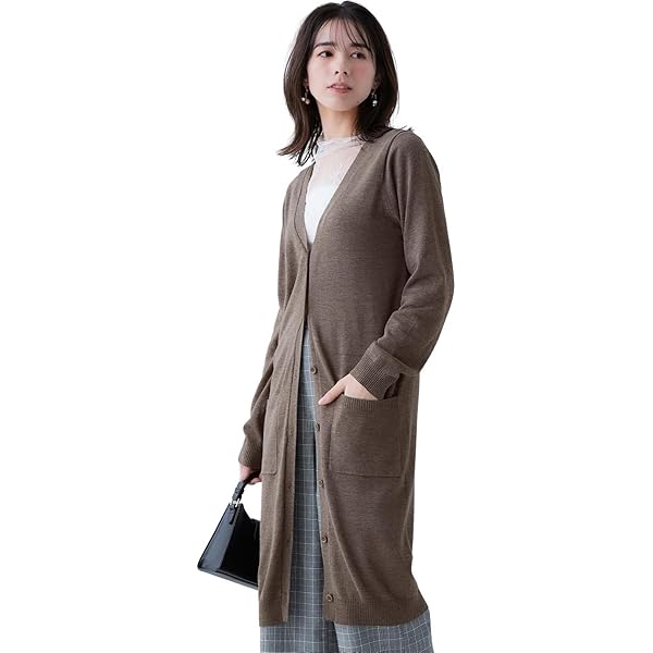 マルチパック カーディガン ニット ライトウエイト ロング丈 レディース XS