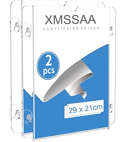 Amazon | HIIMIEI アクリルウィンドウサインホルダー 吸盤付き 8.5 X