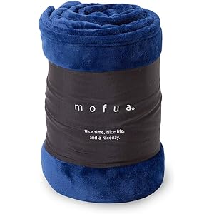 mofua (モフア) 毛布 シングル(140×200cm) ネイビー あったか 冬用 ブランケット プレミアムマイクロ…