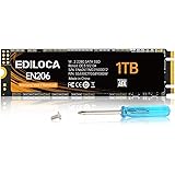 EDILOCA EN206 SSD 1TB M.2 2280 3D TLC NANDフラッシュ搭載 SATA III 6Gbps エラー訂正機能 低消費電力 耐衝撃 内蔵型SSD 3年保証 (1TB)