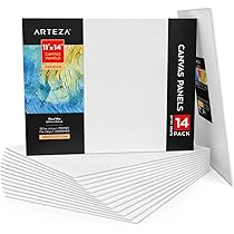 画材 キャンバス ボード 張りキャンバス 油絵 アクリル 14枚セット Amazon.co.jp: Arteza ペイントキャンバス 絵画用 14枚セット 11