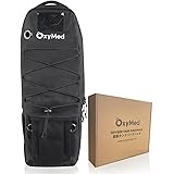 OxyMedポータブル酸素バックパック 携帯用酸素ボンベタンクバッグ 防水 豊かなポケット 家庭、屋外、旅行の調整可能なショルダーストラップ付き　ブラック