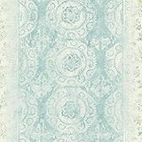 York Wallcoverings ve7111 Patina Vie MandalaストライプTransition壁紙、ブルース