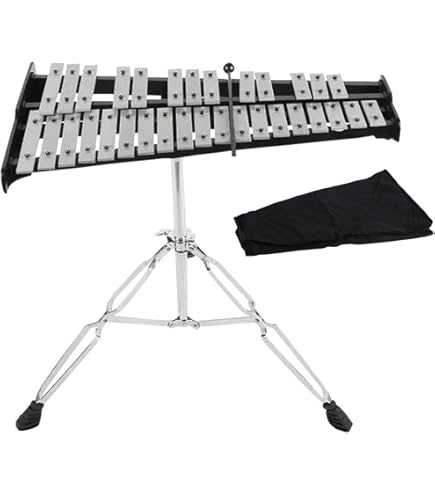 Amazon | 32音 鉄琴 折り畳み グロッケン 卓上鉄琴 ブラケットを含み