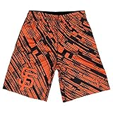 MLB San Francisco GiantsユースBoysプリントショーツ、オレンジ/ブラック、XL ( 18 )