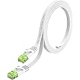 Lovicool LANケーブル ツメの折れないイーサネットケーブル CAT6準拠 1ｍ スーパーラフラットケーブル グリーンRJ45コネクタ ギガビット 爪折れ防止 やわらか ホワイト モデムとルータ等に適用する