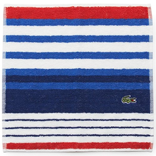 ラコステ(LACOSTE) 抗菌防臭加工 ボーダー柄 ハンカチ【ブルー/000(FREE)】 ラコステ(LACOSTE) 抗菌防臭加工 ボーダー柄 ハンカチ【ブルー/000(FREE)】