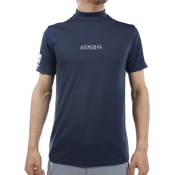 Amazon | アドミラルゴルフ ロゴエンボス モックシャツ ADMA407