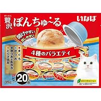 Amazon | いなば 贅沢ぽんちゅ~る まぐろ・ささみバラエティ 35g×20個
