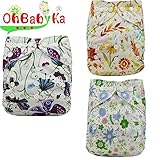 Ohbabyka3点セット フリーサイズ おむつカバー サイズ調整可 布おむつカバー 布オムツカバー 男の子用 ベビー服 赤ちゃん キッズ 服 ベビー 女の子 70 80 90 可愛いおむつカバーでH