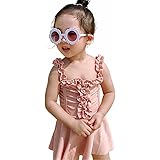 [バーニング ゴー] 水着 キッズ ワンピース 女の子 子供水着 スクール水着 スイムウエア 一体型 ラッシュガード ガールズ水着 かわいい 子供用 ベビー 水遊び 日焼け防止 80cm 90cm 100cm 110cm 120cm 130cm