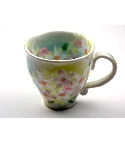 ゆずりは工房　カップ＆ソーサー　青彩ローズ　薔薇　花柄　陶器　瀬戸焼 工房ゆずりは カップ＆ソーサー 平安京花 瀬戸焼 花柄 優しい感性 女性