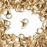 【サージカルステンレス 316】 カニカン ゴールド 1.0cm 20個 金具 金属アレルギー対策 アクセサリーパーツ ハンドメイド 材料
