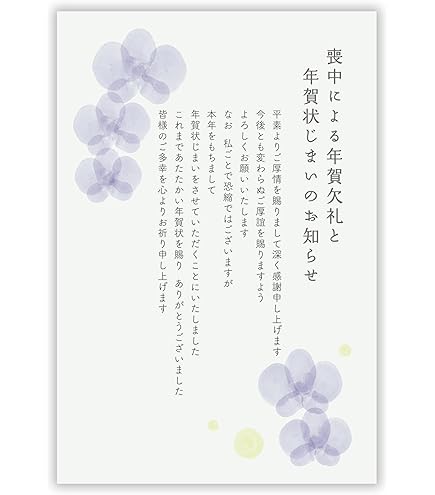 Amazon | 喪中はがき 20枚【年賀状じまい文/手書き記入用】私製