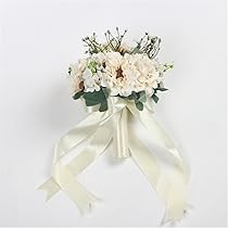 Amazon｜gannbarou ウエディングブーケ 結婚式造花 前撮り道具