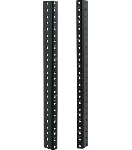 Amazon | FMUSER 8U ラックレール M6ラックマウントネジとケージナット